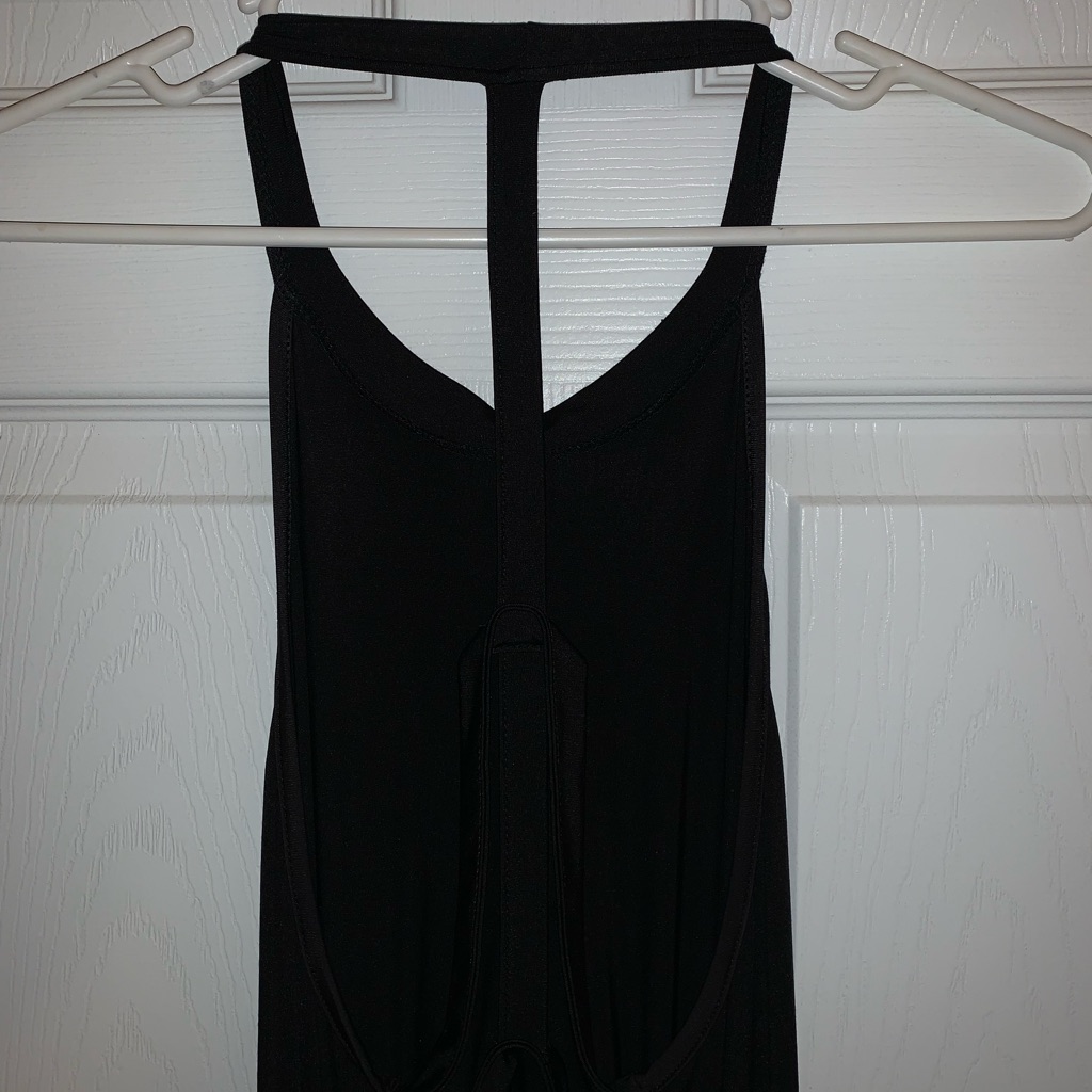 Halter Open Back Split Top
